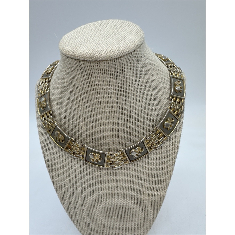 ELEPHANT Gold Tone Choker Metal